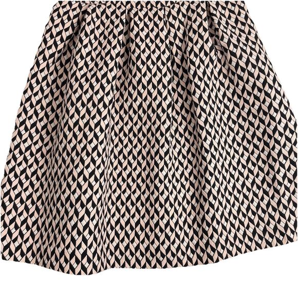 Gerard Darel Pink Black Argyle/Diamond Sun Dress Pleated Midi- 40 - Picture 6 of 13